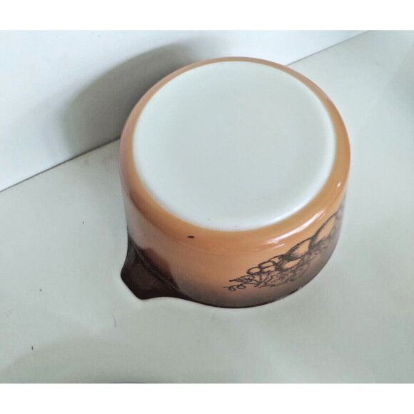 Vintage Pyrex Old Orchard Casserole Dish 473 1 Qt  Bowl w Lid - Picture 11 of 15